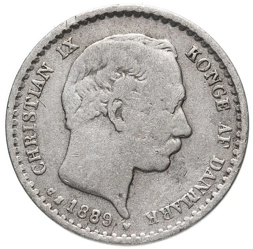 Дания 10 эре (ore) 1889, реверс