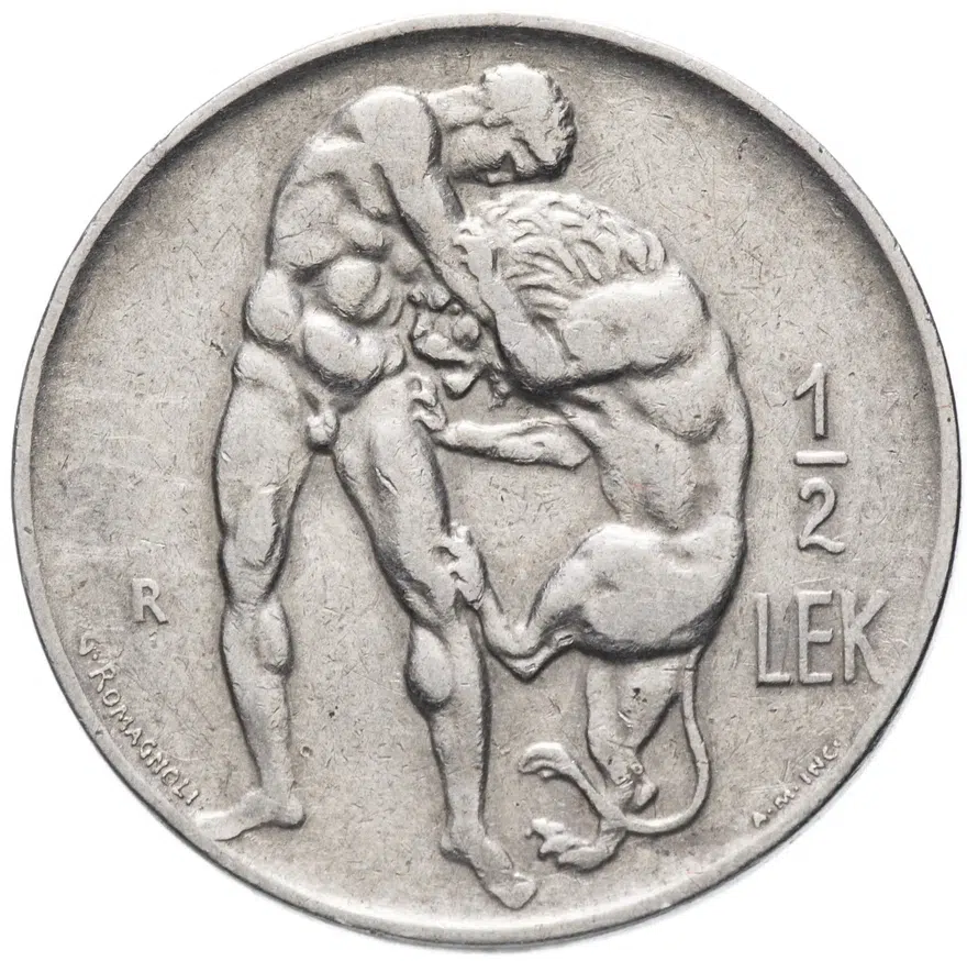 Албания 1/2 лека (lek) 1926, реверс