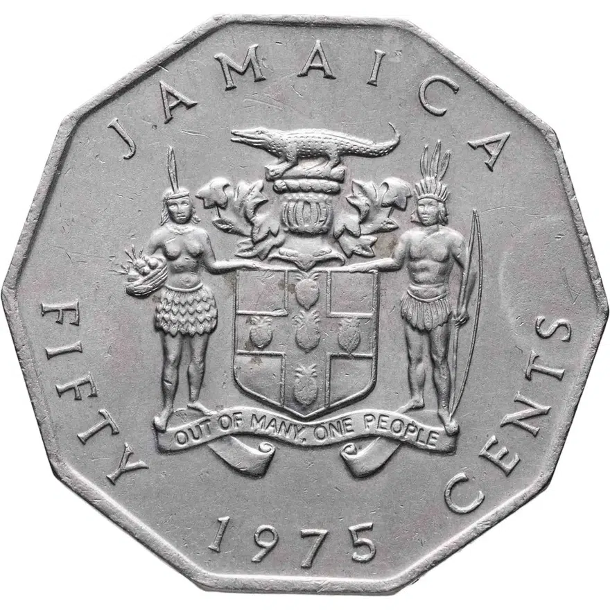 Ямайка 50 центов (cents) 1975, реверс