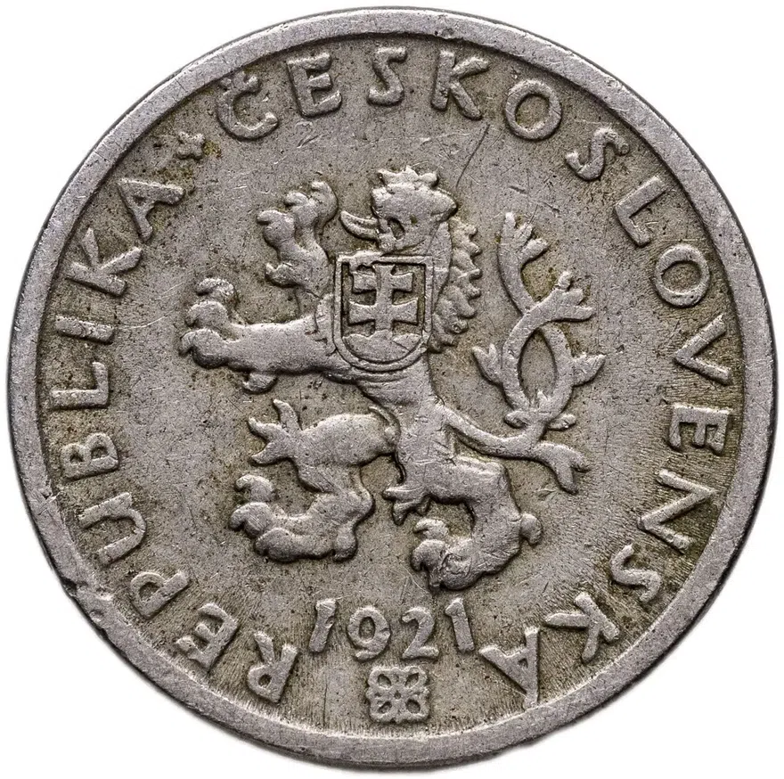 Чехословакия 20 геллеров (haleru) 1921, реверс