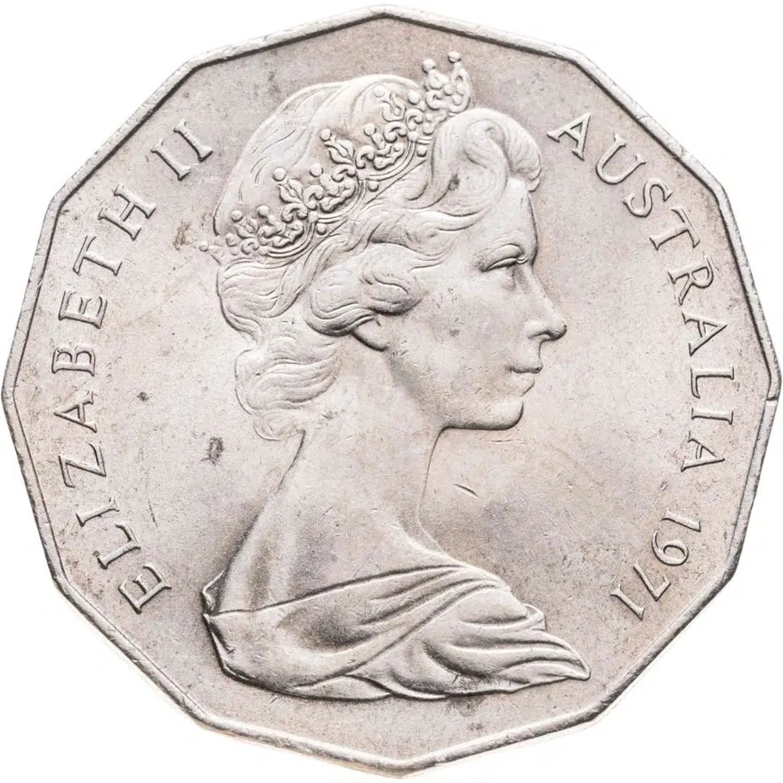 Австралия 50 центов (cents) 1971, реверс
