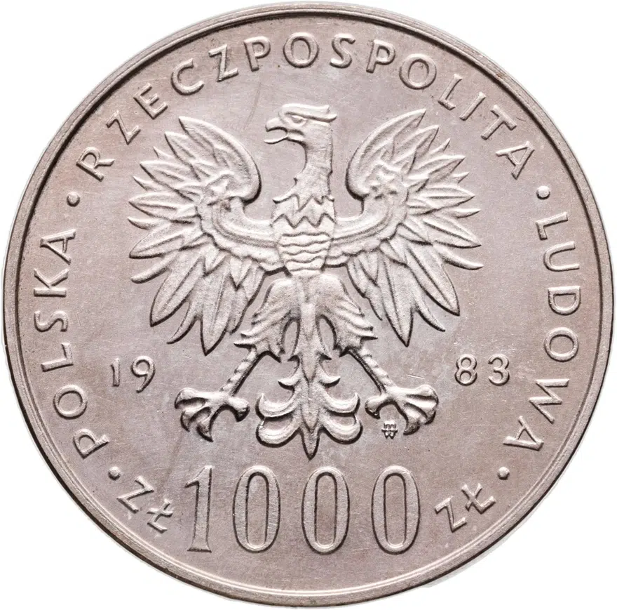 Польша 1000 злотых (zlotych) 1983 "Папа Иоанн Павел II", реверс