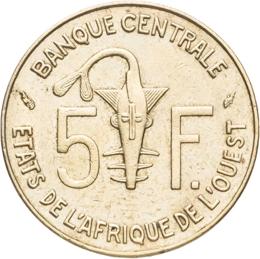 Западная Африка (BCEAO) 5 франков (francs) 1977, реверс