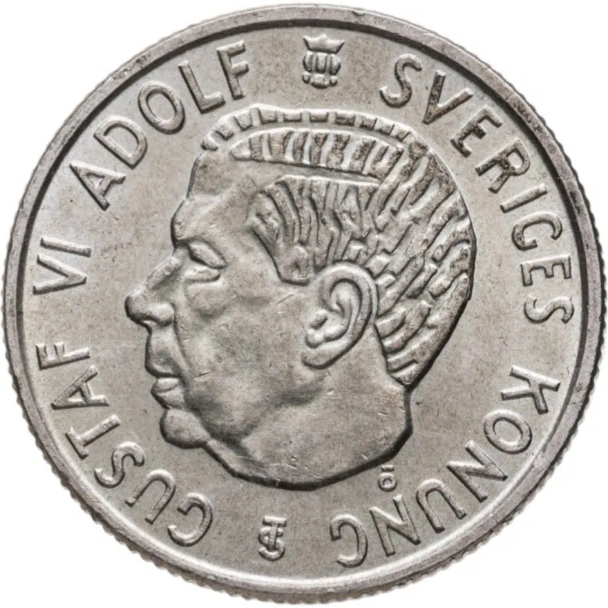 Швеция 2 кроны (kronor) 1961, реверс