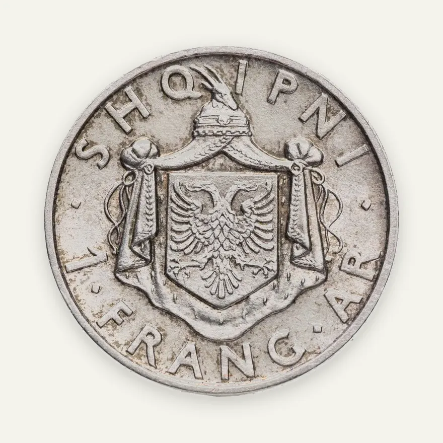 Албания 1 франк (франг, frang ar) 1937, реверс