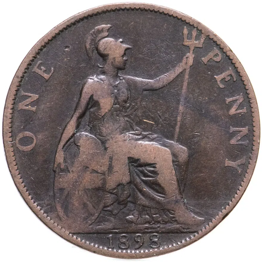 Великобритания 1 пенни (penny) 1898, реверс