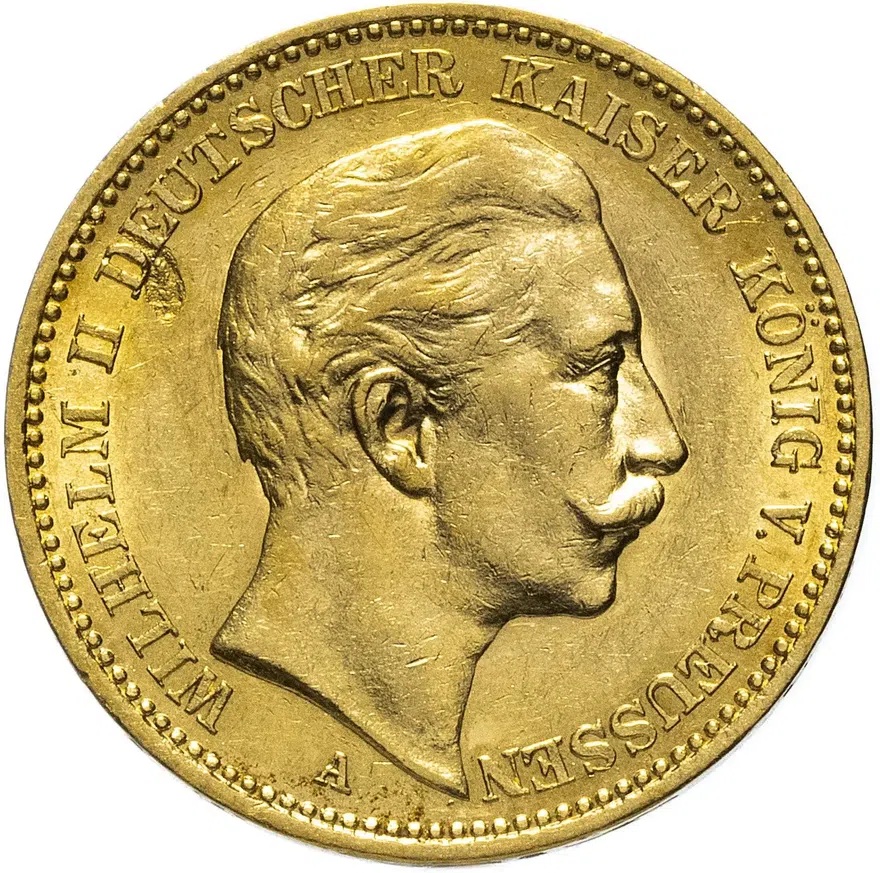 Германия (Империя) 20 марок (mark) 1899 А, реверс