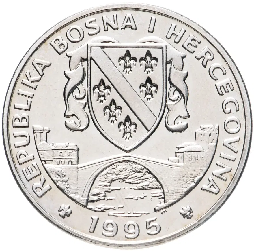 Босния и Герцеговина 500 динаров (dinara) 1995 Ежи, реверс