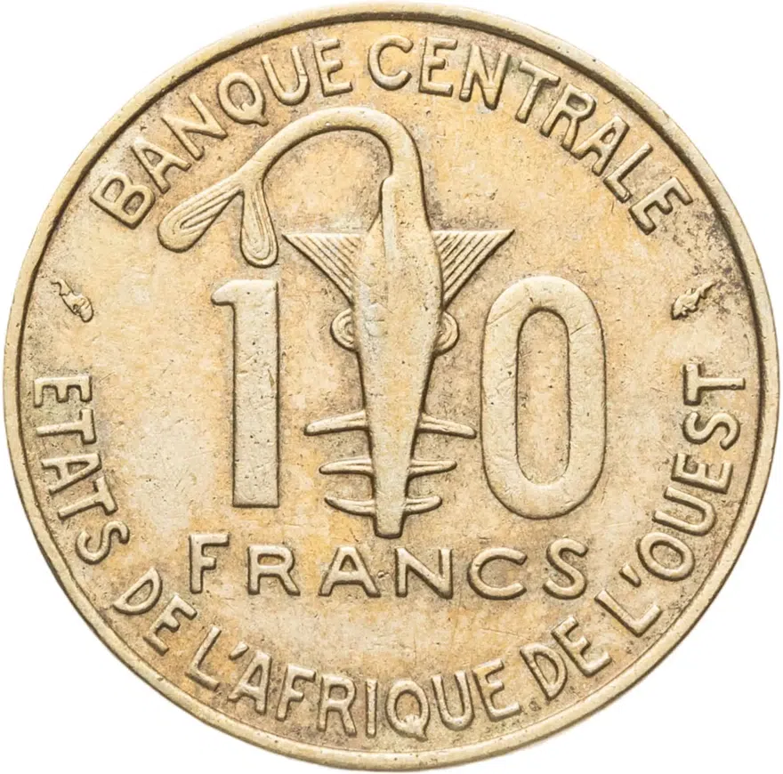 Западная Африка (BCEAO) 10 франков (francs) 1992