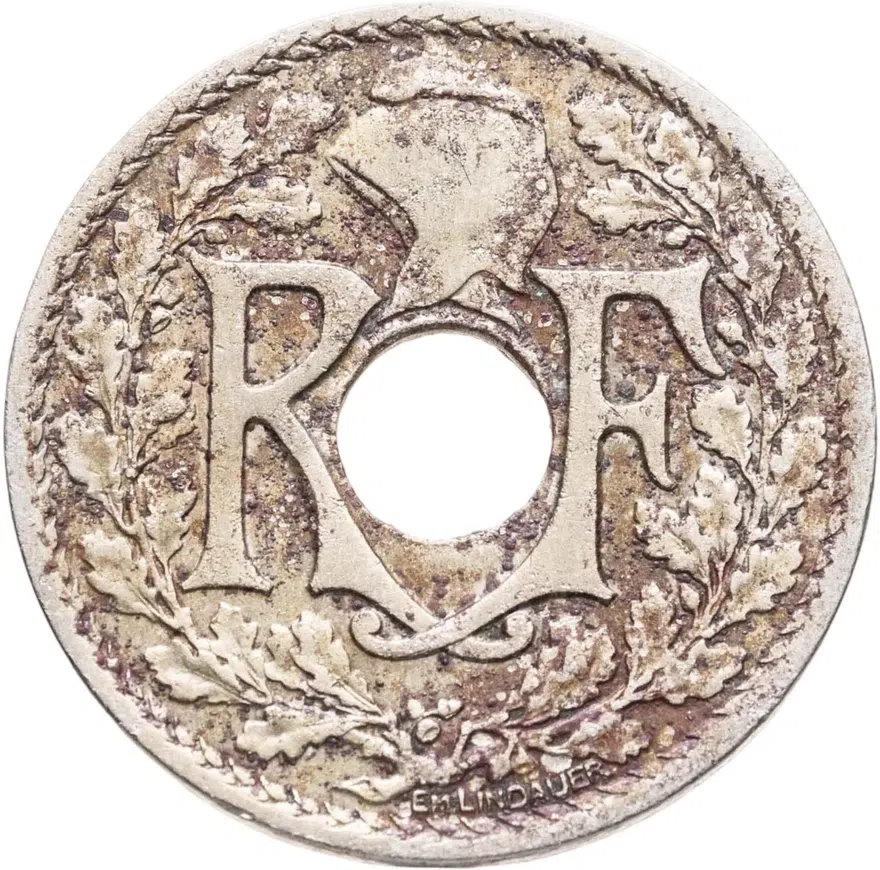 Франция 25 сантимов (centimes) 1932, реверс