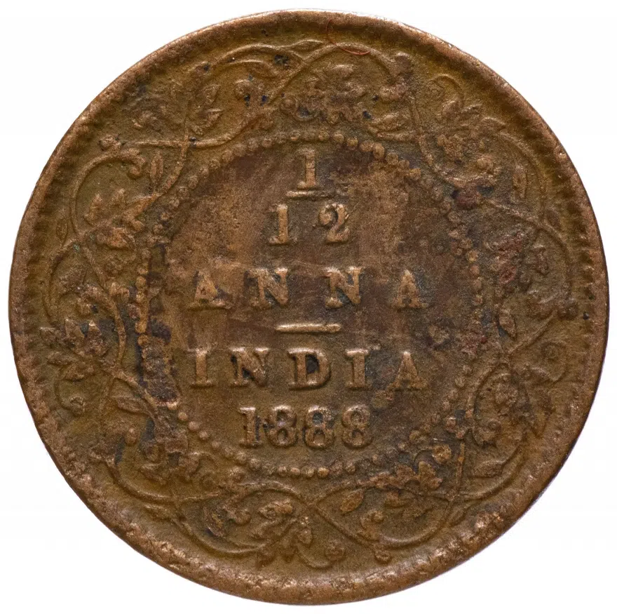 Индия (Британская) 1/12 анны (anna) 1888