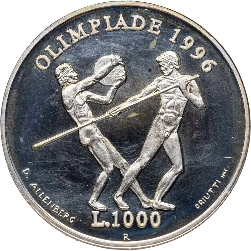 Сан-Марино 1000 лир (lire) 1995 "XXVI летние Олимпийские Игры, Атланта 1996"