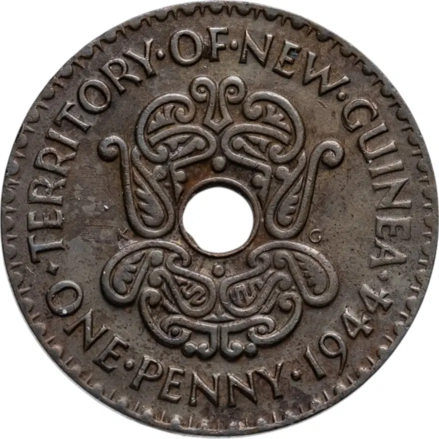 Новая Гвинея 1 пенни (penny) 1944, реверс