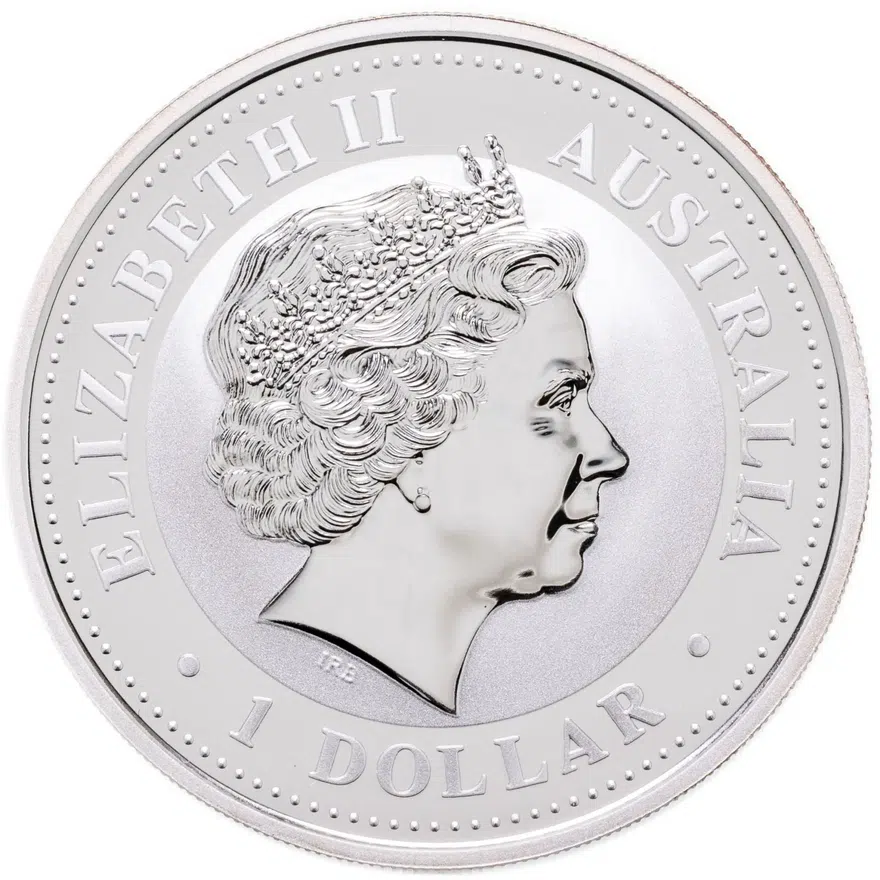 Австралия 1 доллар (dollar) 2006 "Год собаки" с позолотой, реверс