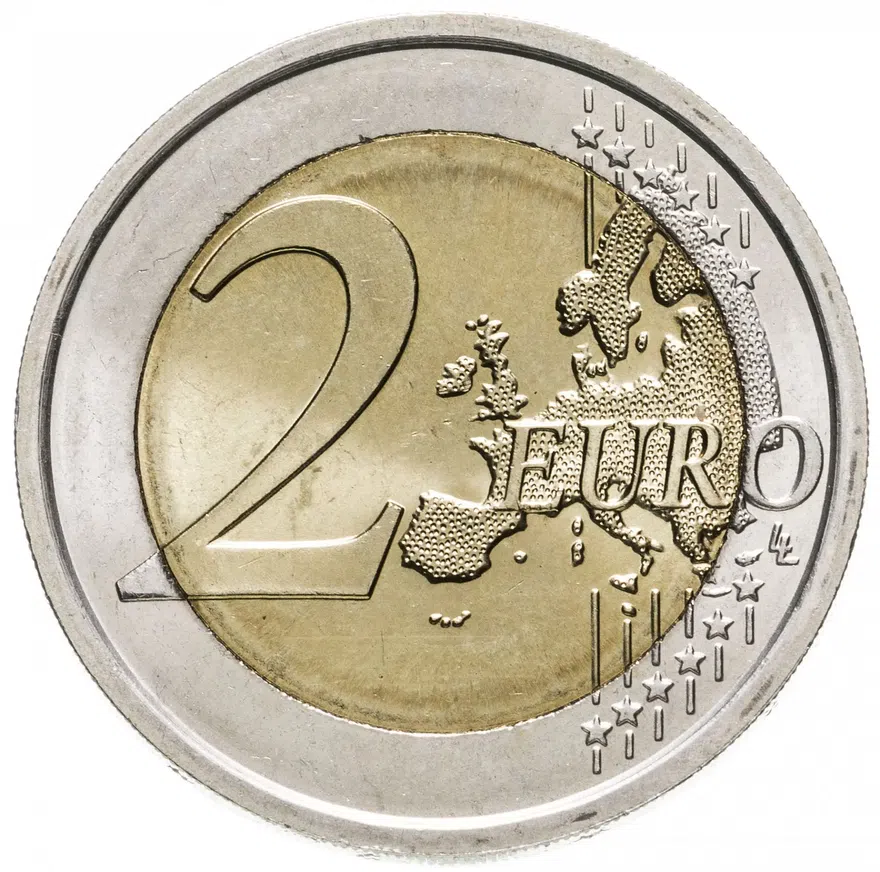 Италия 2 евро 2009 "10 лет Экономическому и валютному союзу", реверс