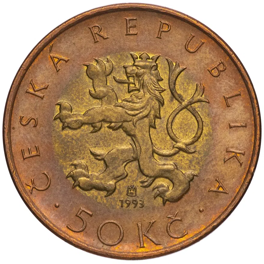 Чехия 50 крон 1993, аверс