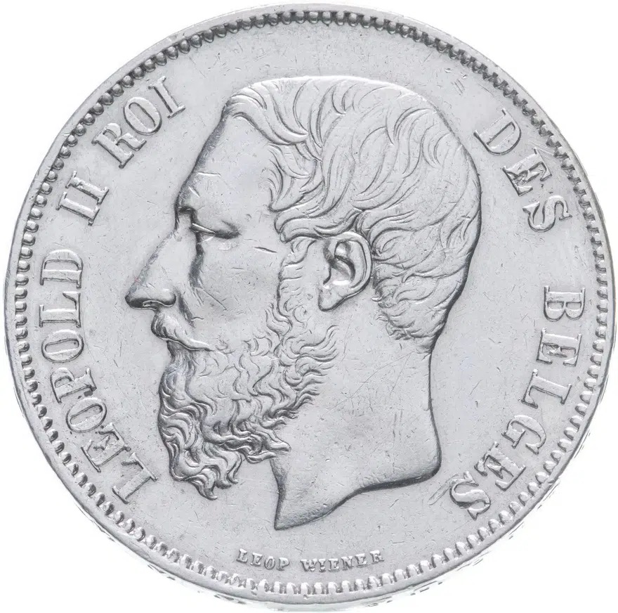Бельгия 5 франков (francs) 1869