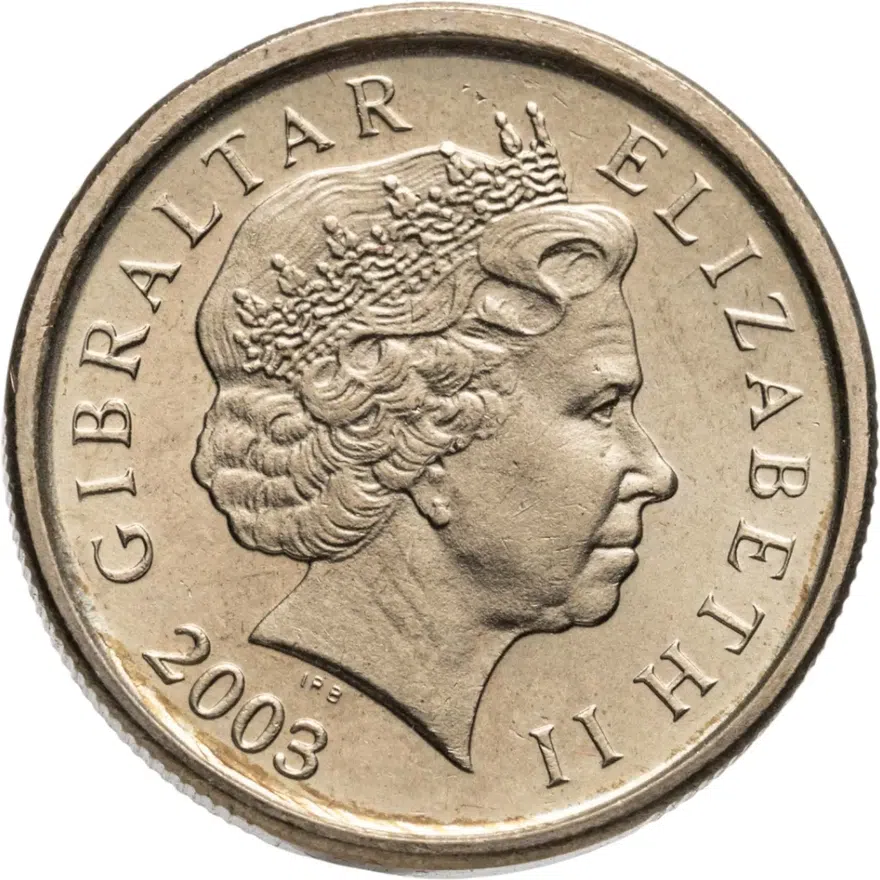Гибралтар 1 фунт (pound) 2003 "1700 лет со дня смерти Святого Георгия", реверс