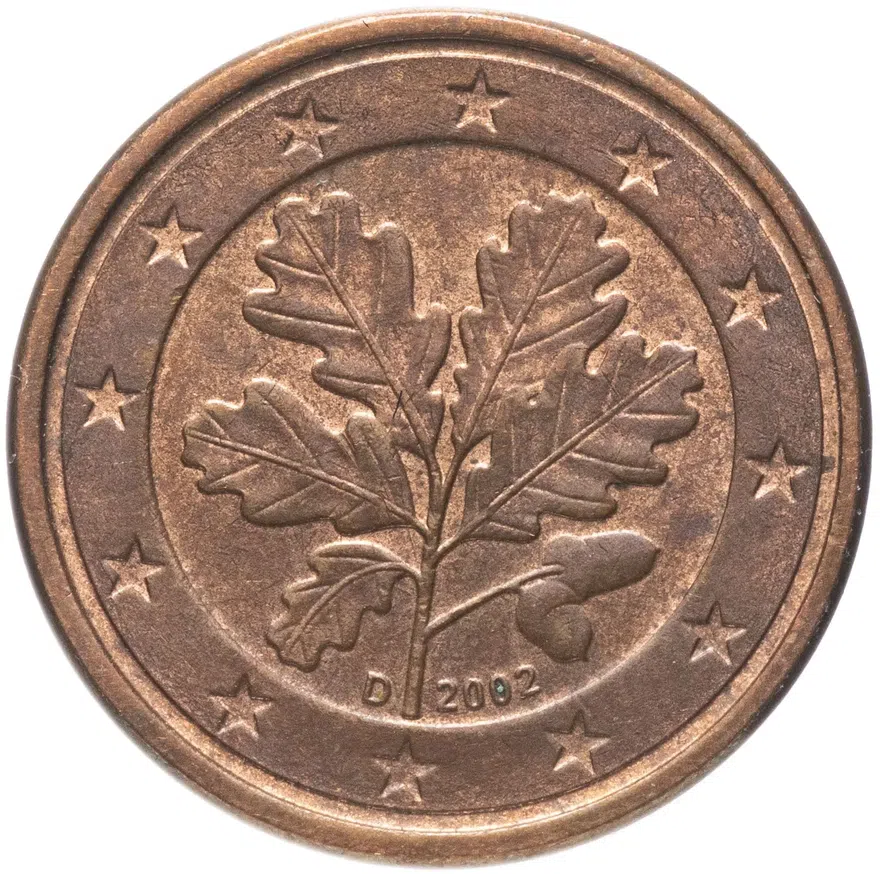 Германия 1 цент (cent) 2002-2019, аверс