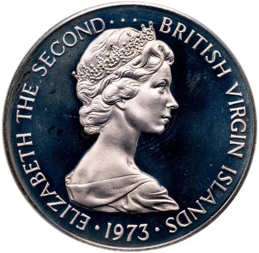 Британские Виргинские острова 50 центов (cents) 1973, реверс