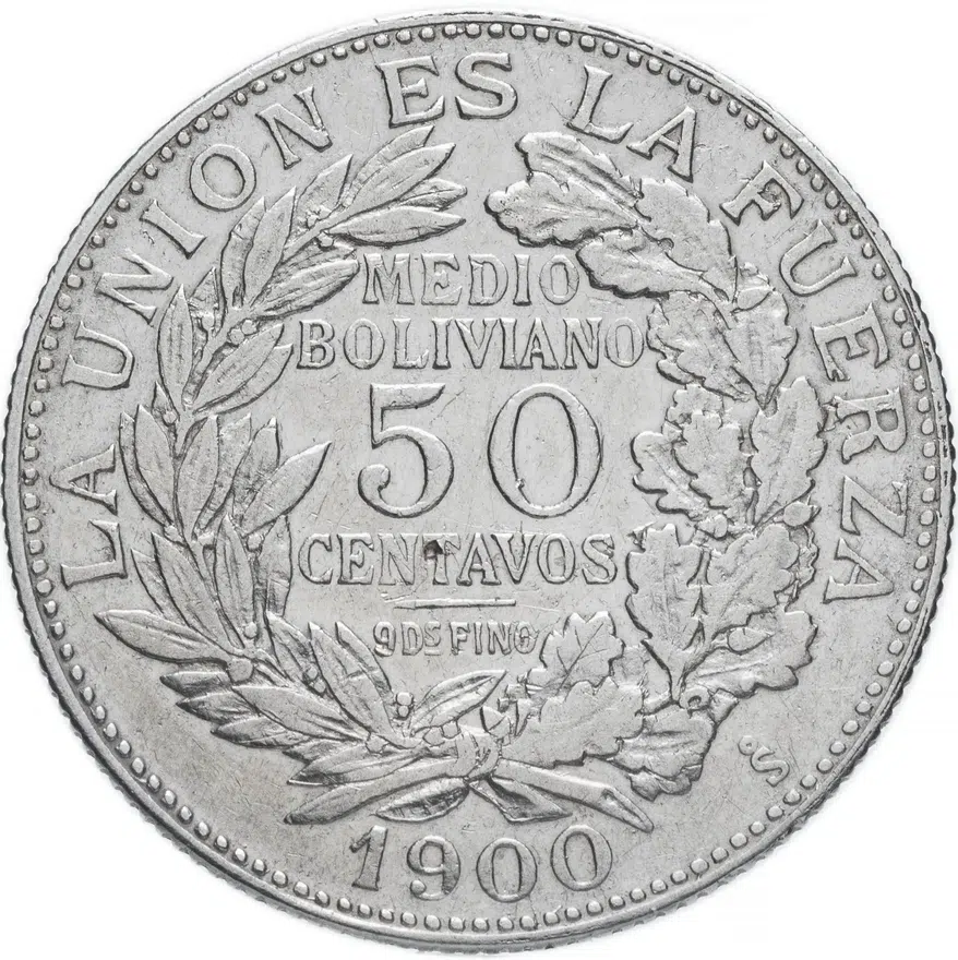 Боливия  50 сентаво 1900