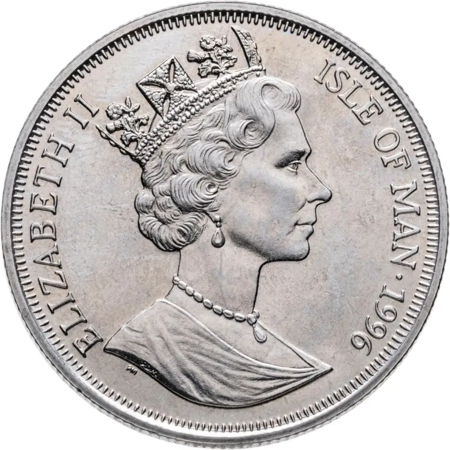Остров Мэн 1 крона (crown) 1996 "Кошки - Бирманская кошка", реверс