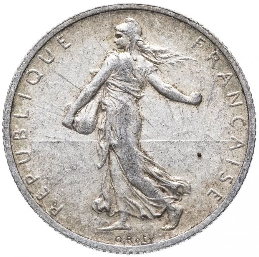 Франция 2 франка (francs) 1914 Без отметки монетного двора - Париж, реверс