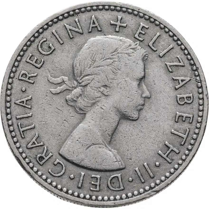 Великобритания 1 шиллинг (shilling) 1954  Шотландский герб - атакующий лев внутри коронованного щита, аверс