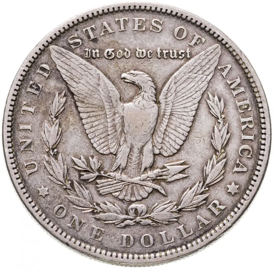 США 1 доллар (dollar) 1893  Доллар Моргана Без отметки монетного двора, реверс