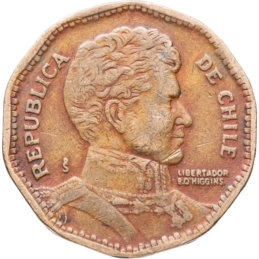 Чили 50 песо (pesos) 1981, реверс