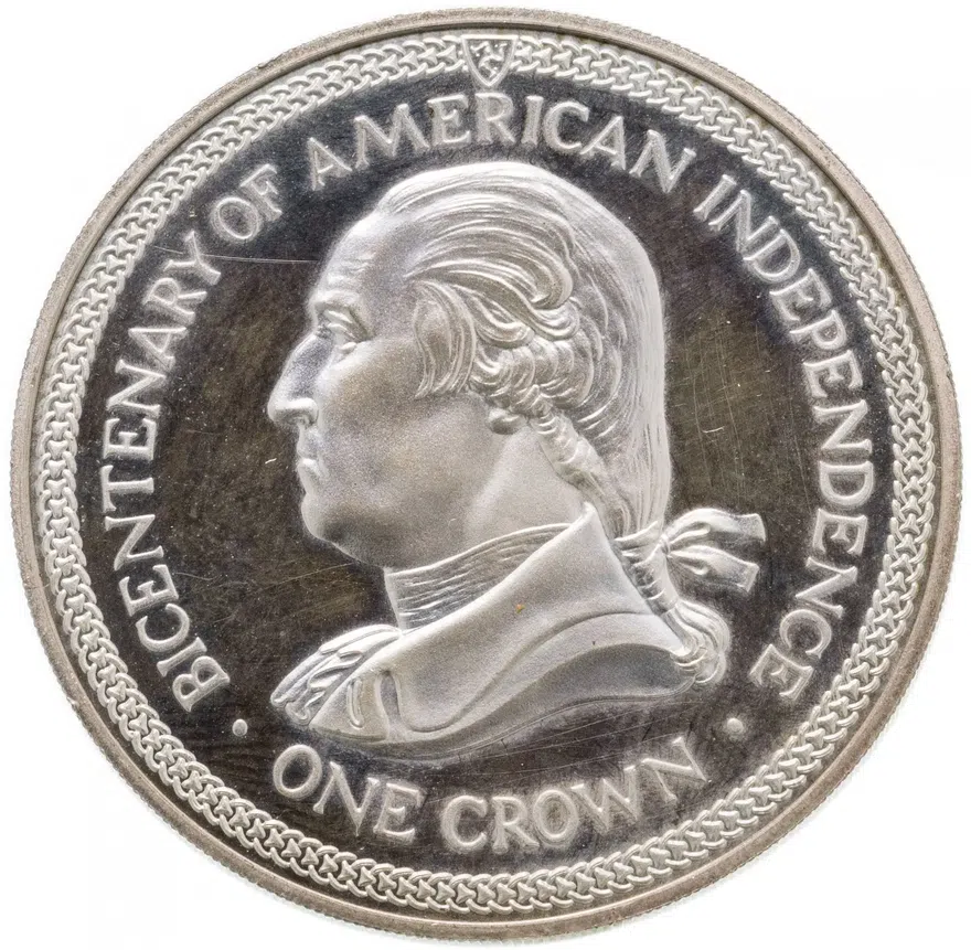 Остров Мэн 1 крона (crown) 1976 "200-летие независимости США"