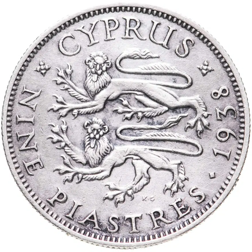 Кипр 9 пиастров (piastres) 1938