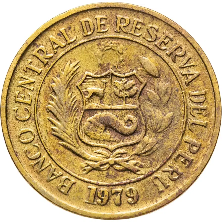 Перу 10 солей (soles) 1979, реверс