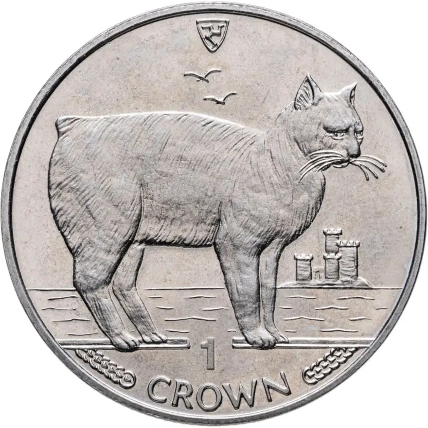 Остров Мэн 1 крона (crown) 1988 "Кошки - Мэнкс"