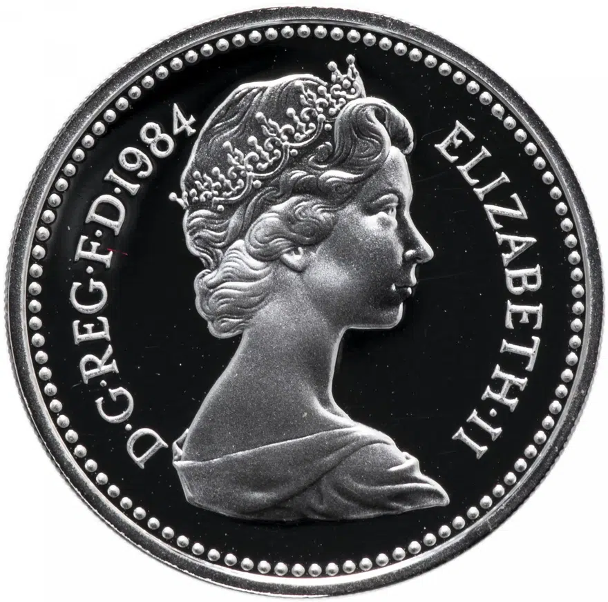 Великобритания 1 фунт (pound) 1984, реверс