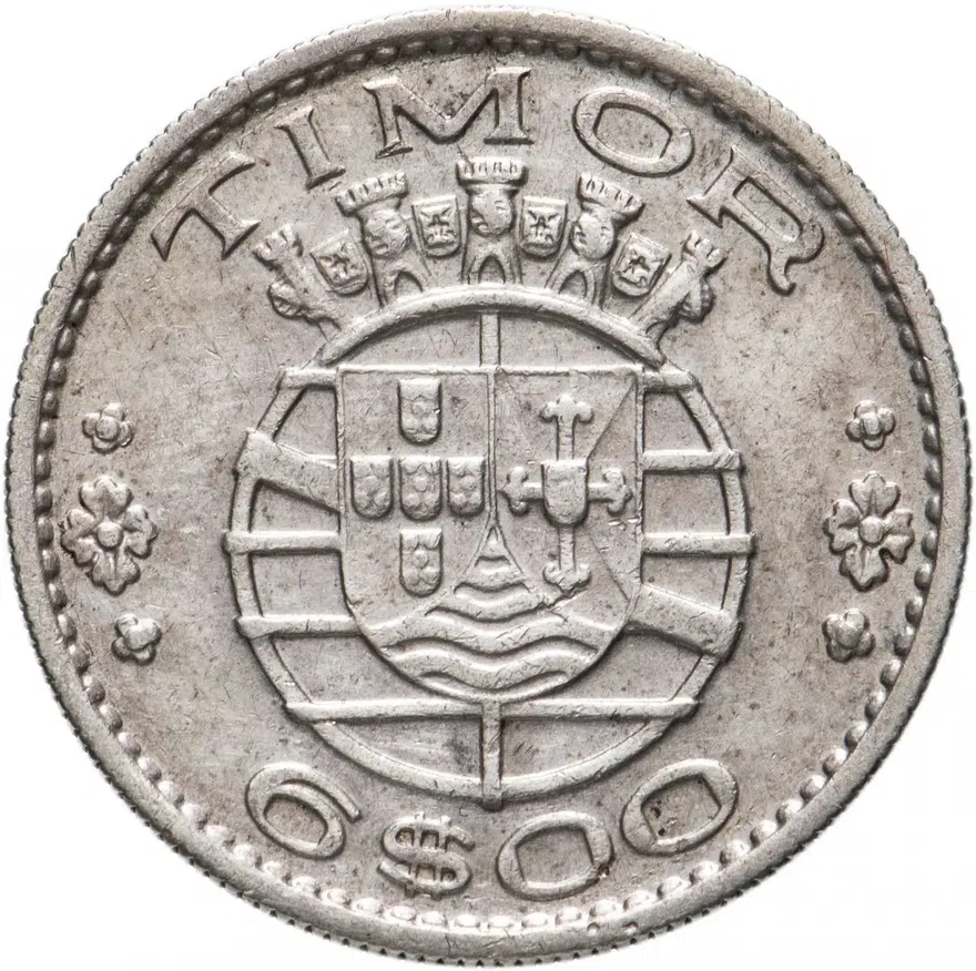 Португальский Тимор 6 эскудо (escudos) 1958, реверс