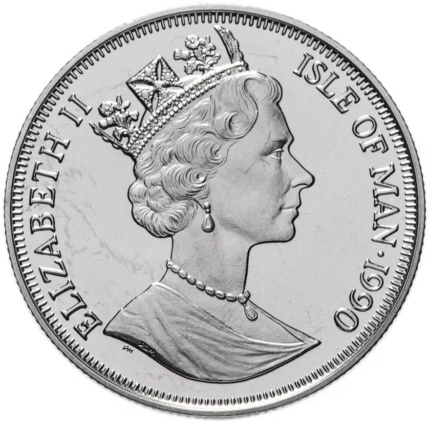 Остров Мэн 1 крона (crown) 1990 "Кошки - Уличная кошка", реверс