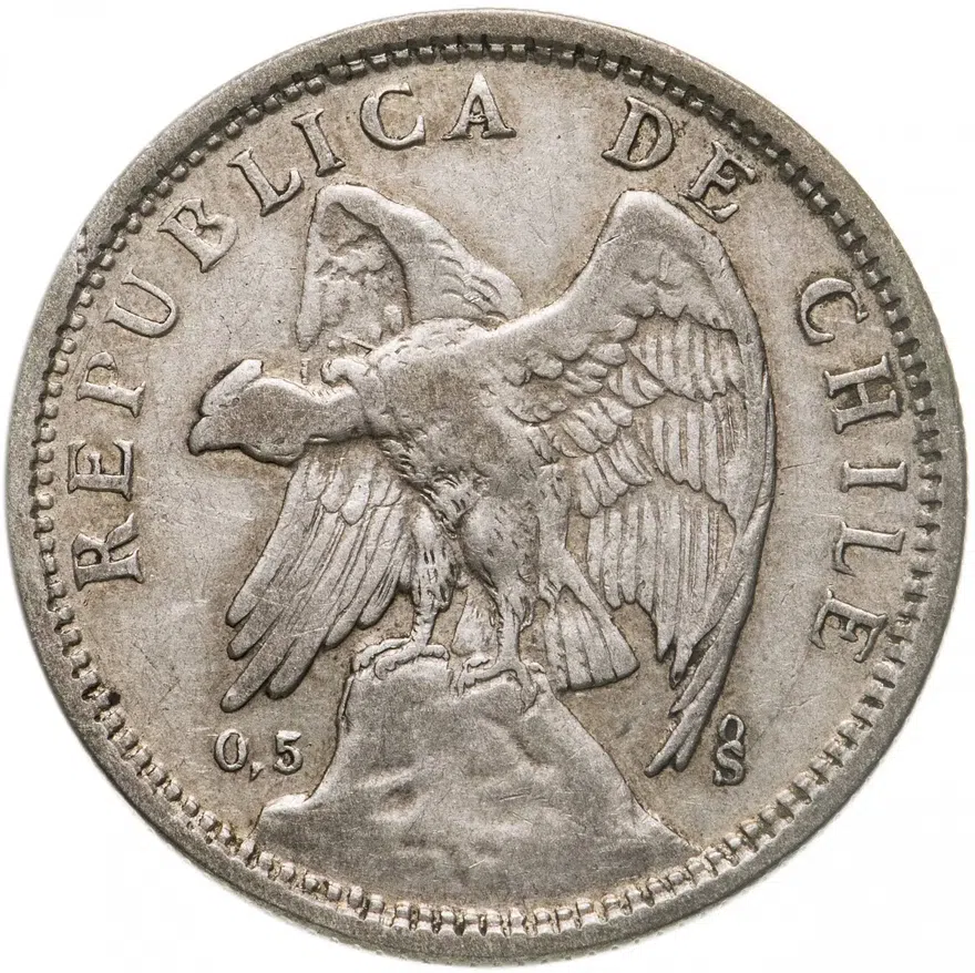 Чили 1 песо (peso) 1927, реверс