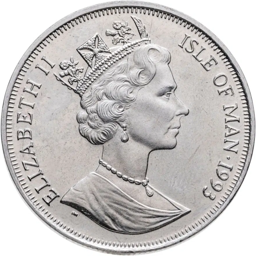 Остров Мэн 1 крона (crown) 1993 "Кошки - Мейн-кун", реверс