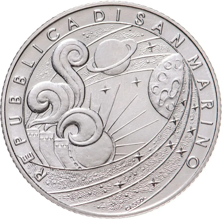 Сан-Марино 5 евро (euro) 2009  Международный год астрономии, реверс