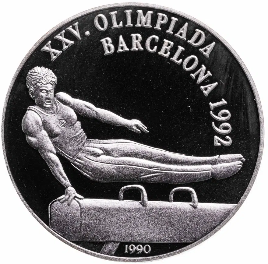 Куба 10 песо (pesos) 1990  XXV летние Олимпийские Игры, Барселона 1992 - Спортивная гимнастика