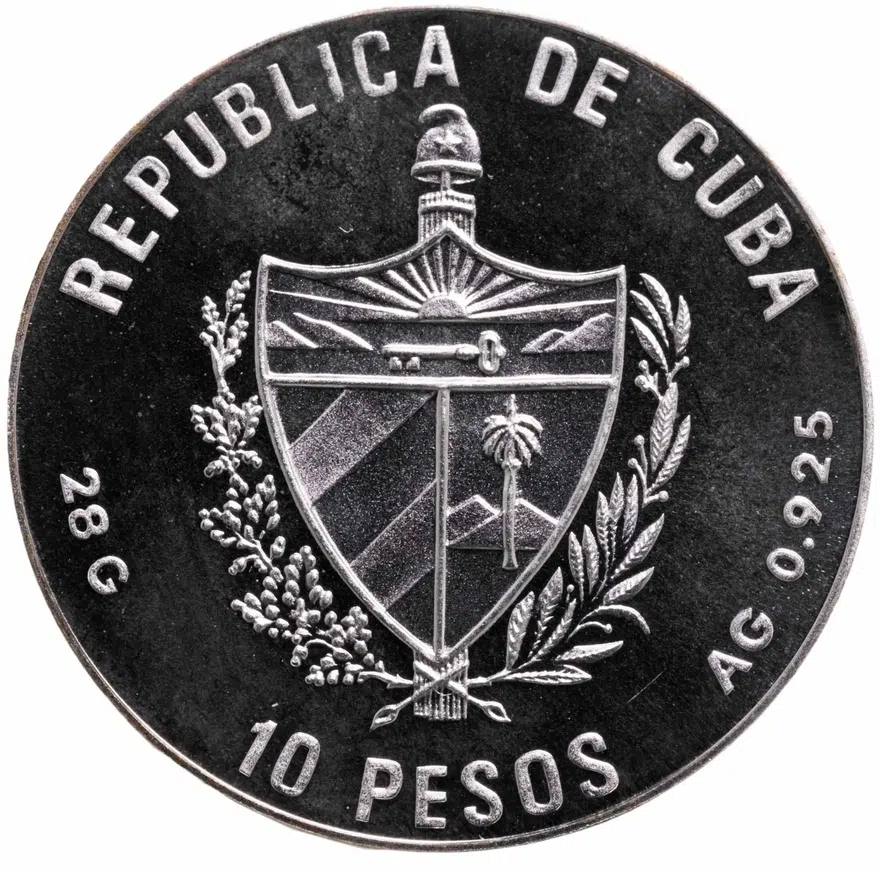 Куба 10 песо (pesos) 1990  XXV летние Олимпийские Игры, Барселона 1992 - Спортивная гимнастика, реверс