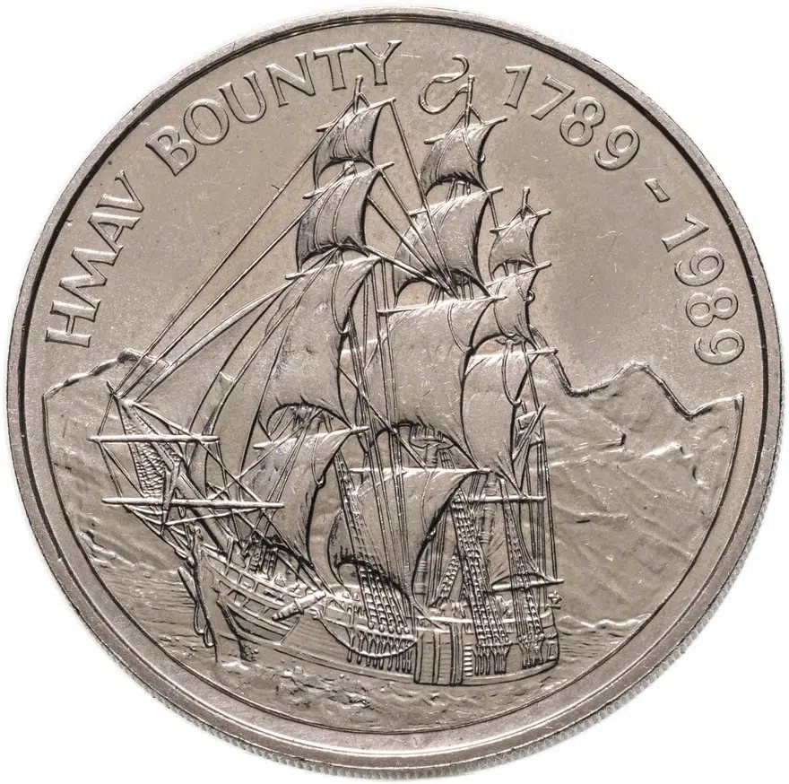 Острова Питкэрн 1 доллар (dollar) 1989  200 лет HMAV Bounty