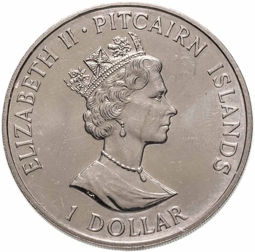 Острова Питкэрн 1 доллар (dollar) 1989  200 лет HMAV Bounty, реверс