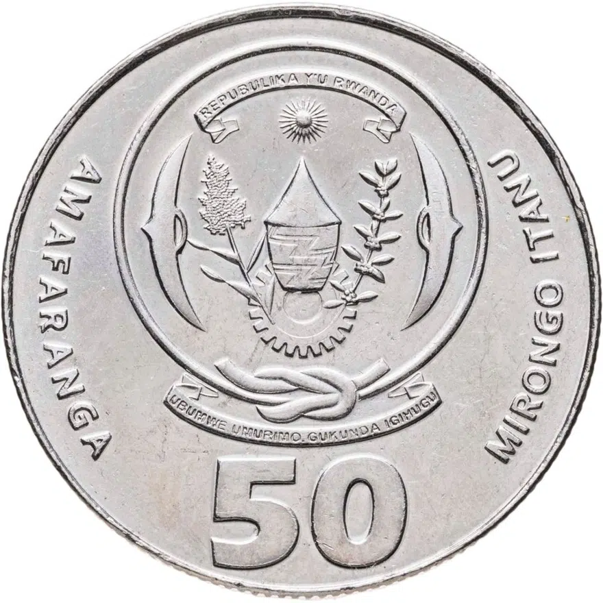 Руанда 50 франков (francs) 2011, реверс