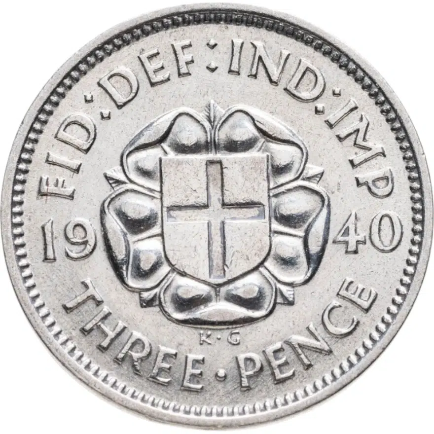 Великобритания 3 пенса (pence) 1940, реверс
