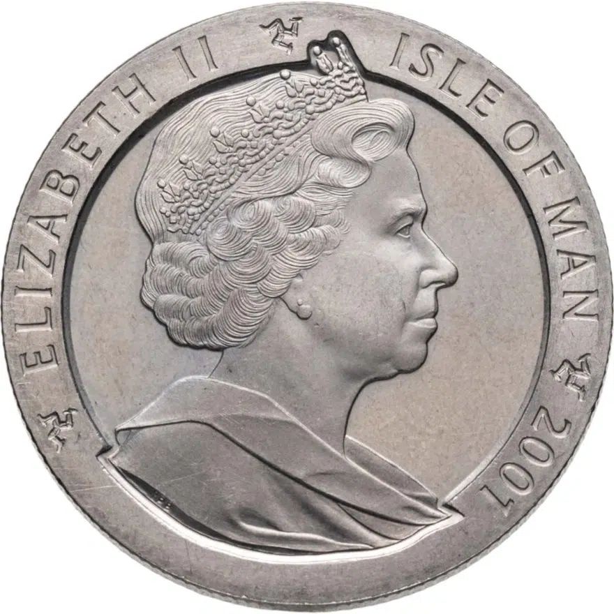 Остров Мэн 1 крона (crown) 2001  год Змеи, реверс