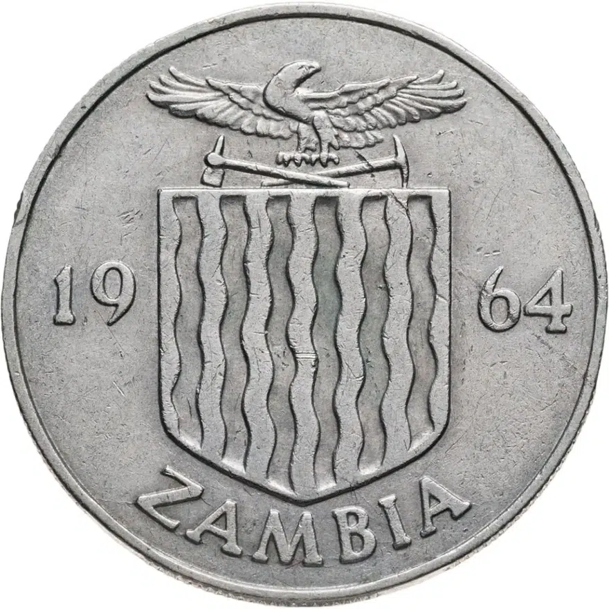 Замбия 1 шиллинг (shilling) 1964, реверс