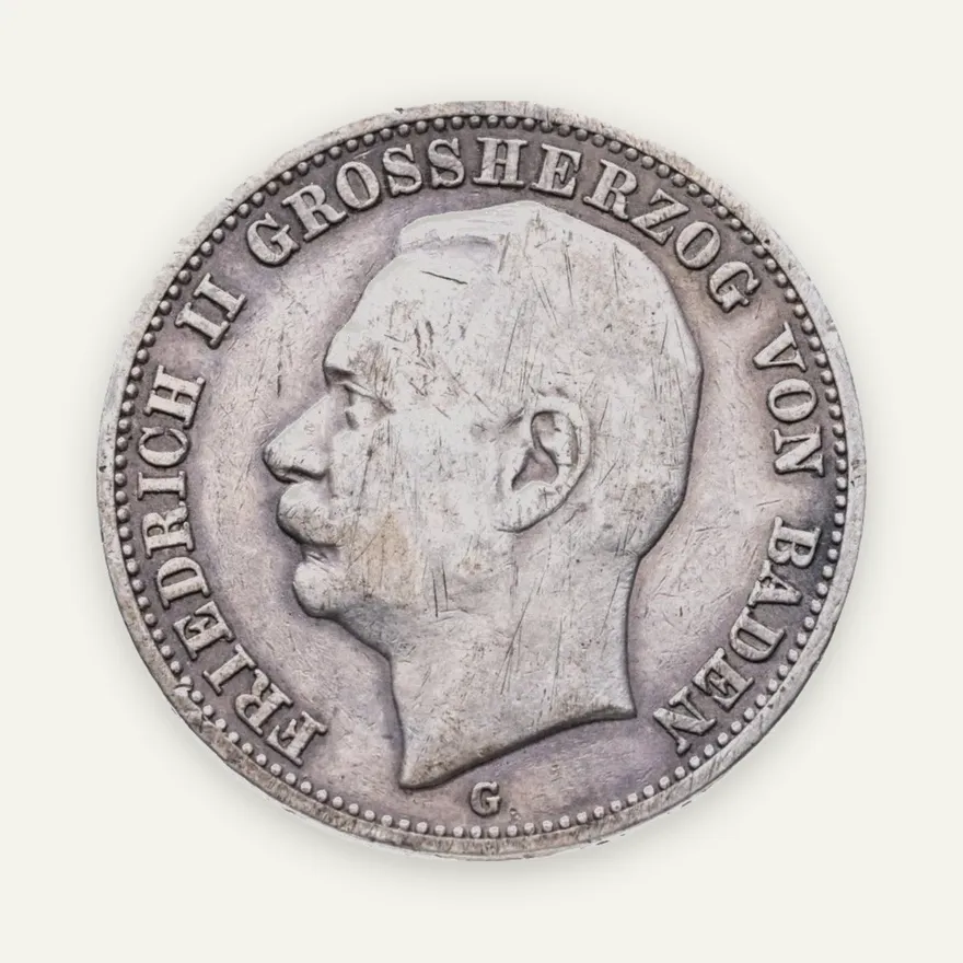 Германия (Империя) 3 марки (mark) 1914 G Баден