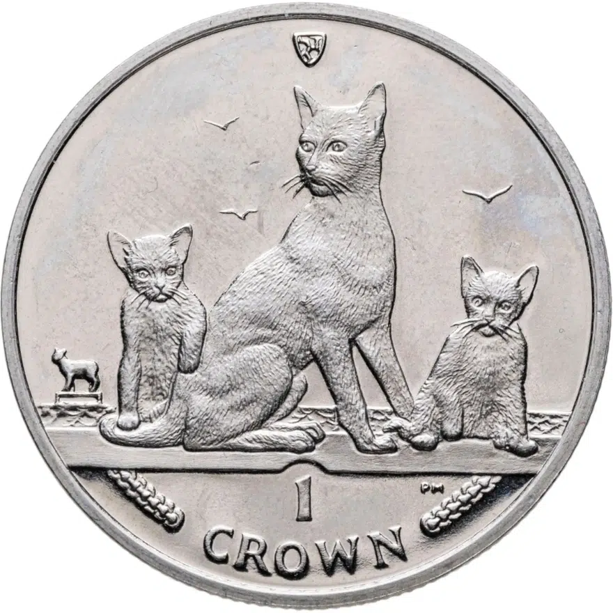 Остров Мэн 1 крона (crown) 2016 Кошки - гавана